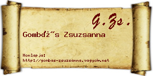 Gombás Zsuzsanna névjegykártya